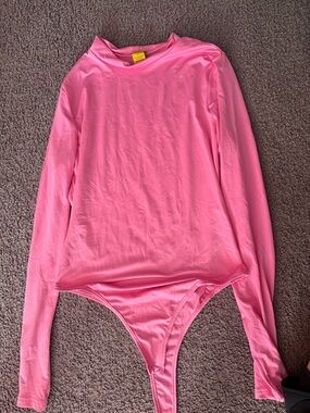 Daisy Pink Long-Sleeve One-Piece Bodysuit